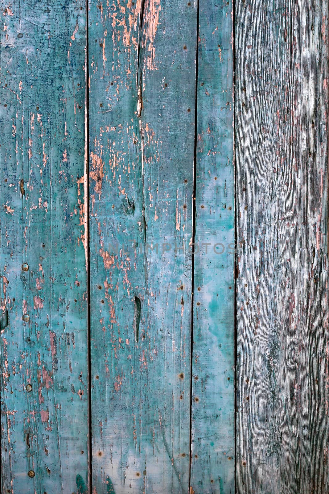 Old blue wood plank background. Vintage style