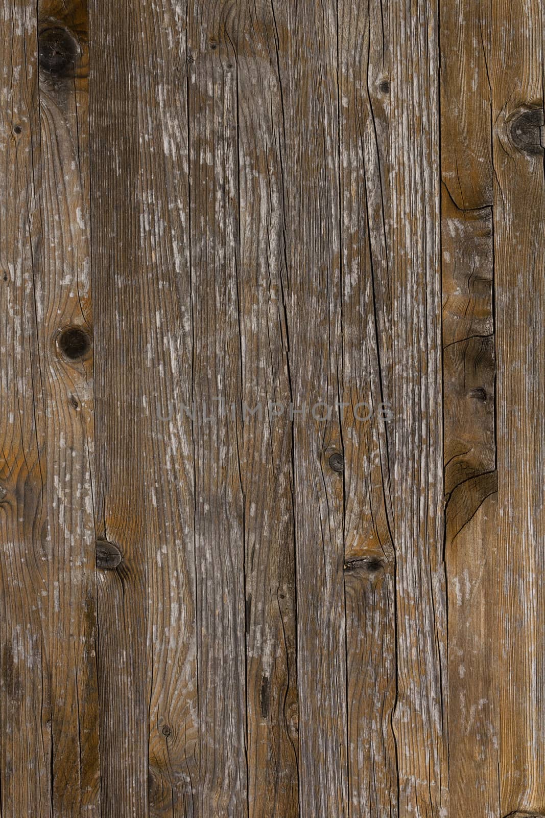 Rustic wooden background, scratched and damaged by time