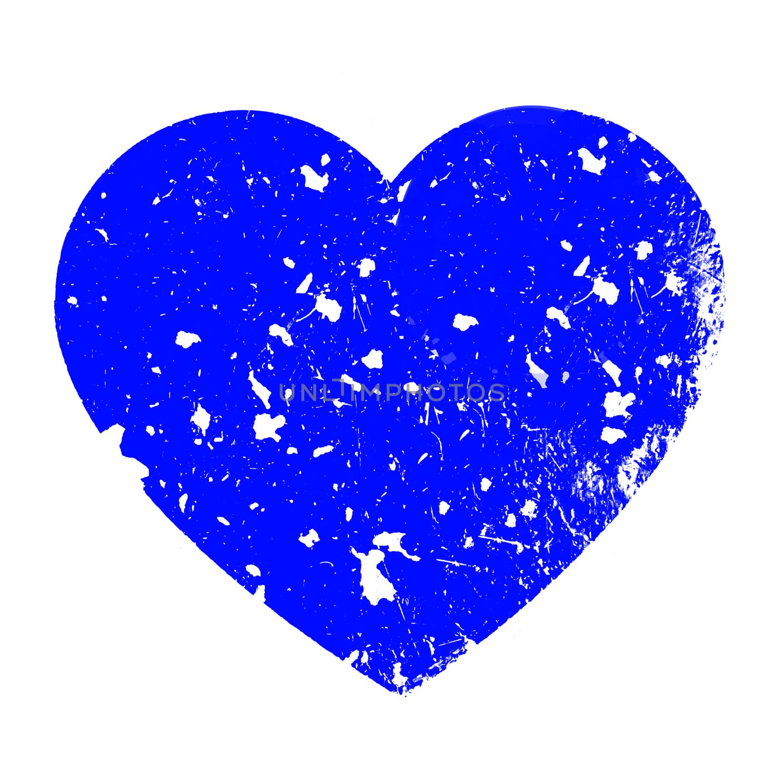 Blue grungy heart by germanopoli