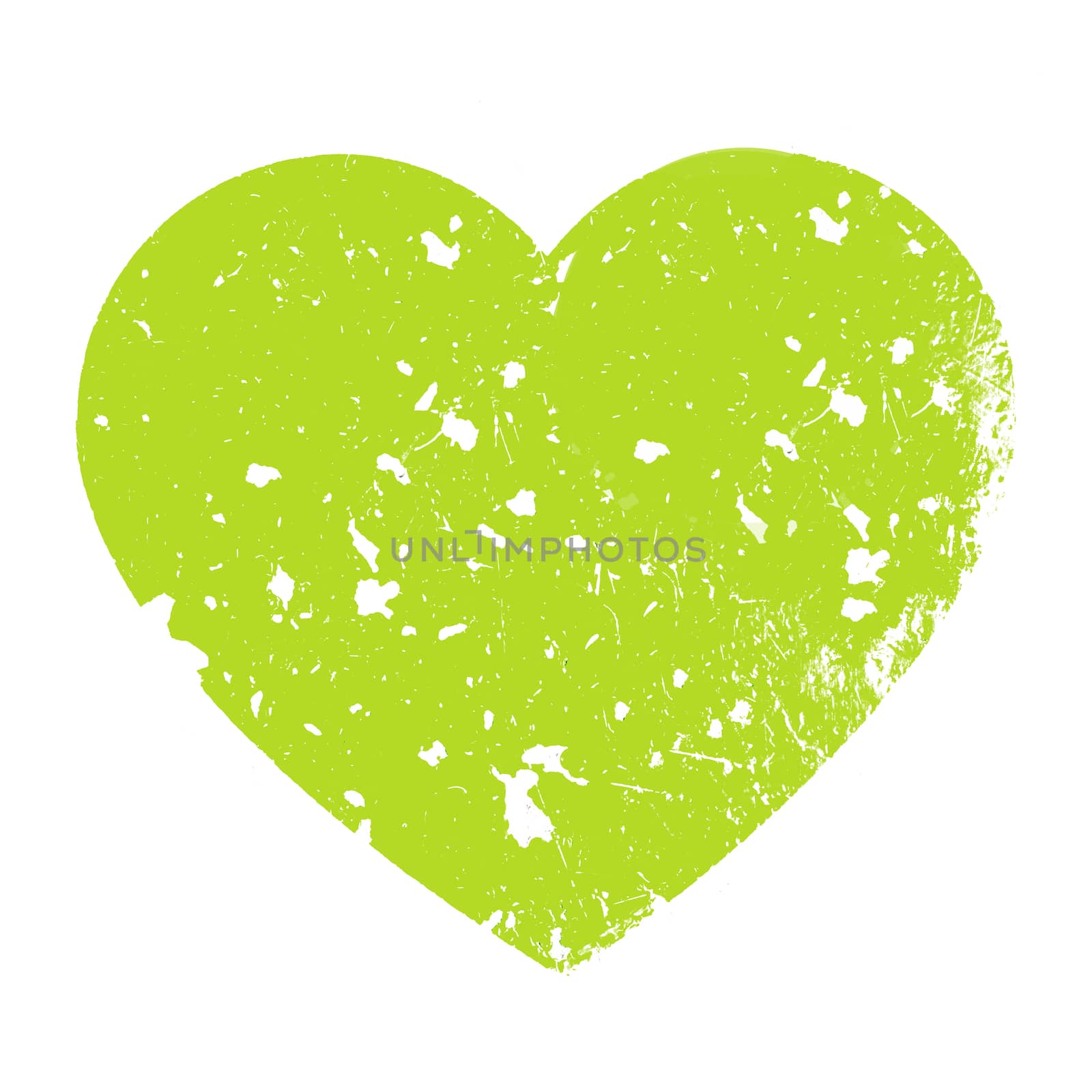 Light green grungy heart by germanopoli