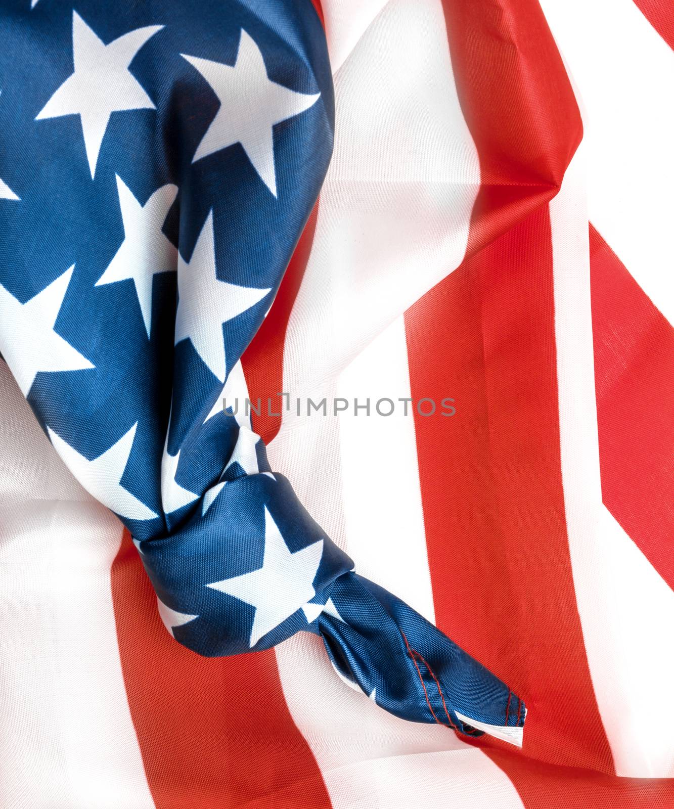 American flag with knot by germanopoli