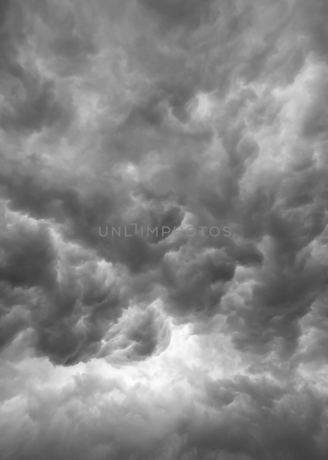 Dark clouds as background. Ominous storm clouds. Sky before a thunderstorm.