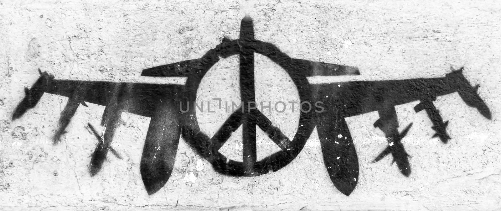 Symbol of peace with bomber by germanopoli