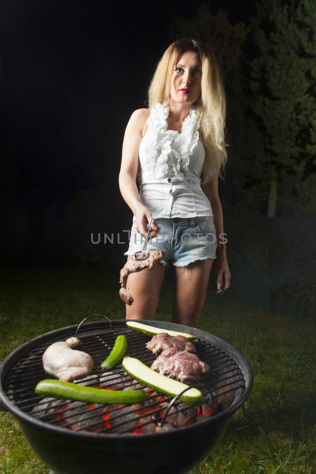 woman at the bbq