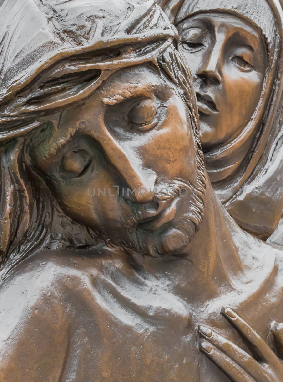 Bronze Statue of Jesus Christ and Mary by germanopoli