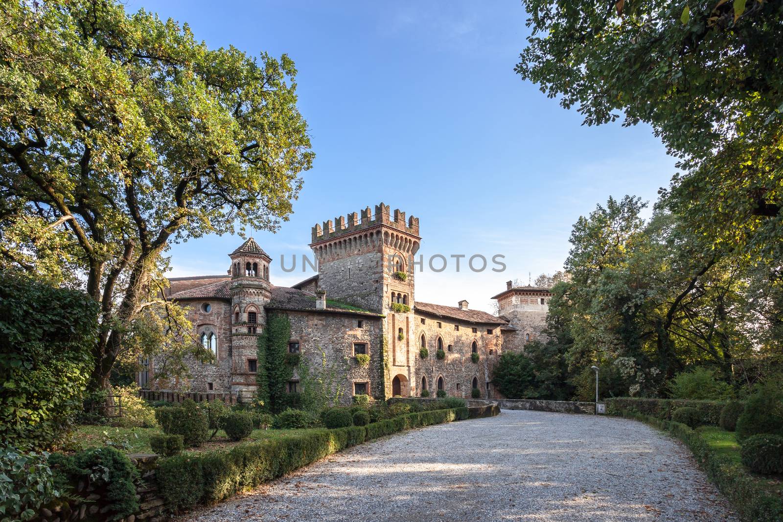 Medieval castle of Marne. Bergamo (ITALY) - October 25, 2019