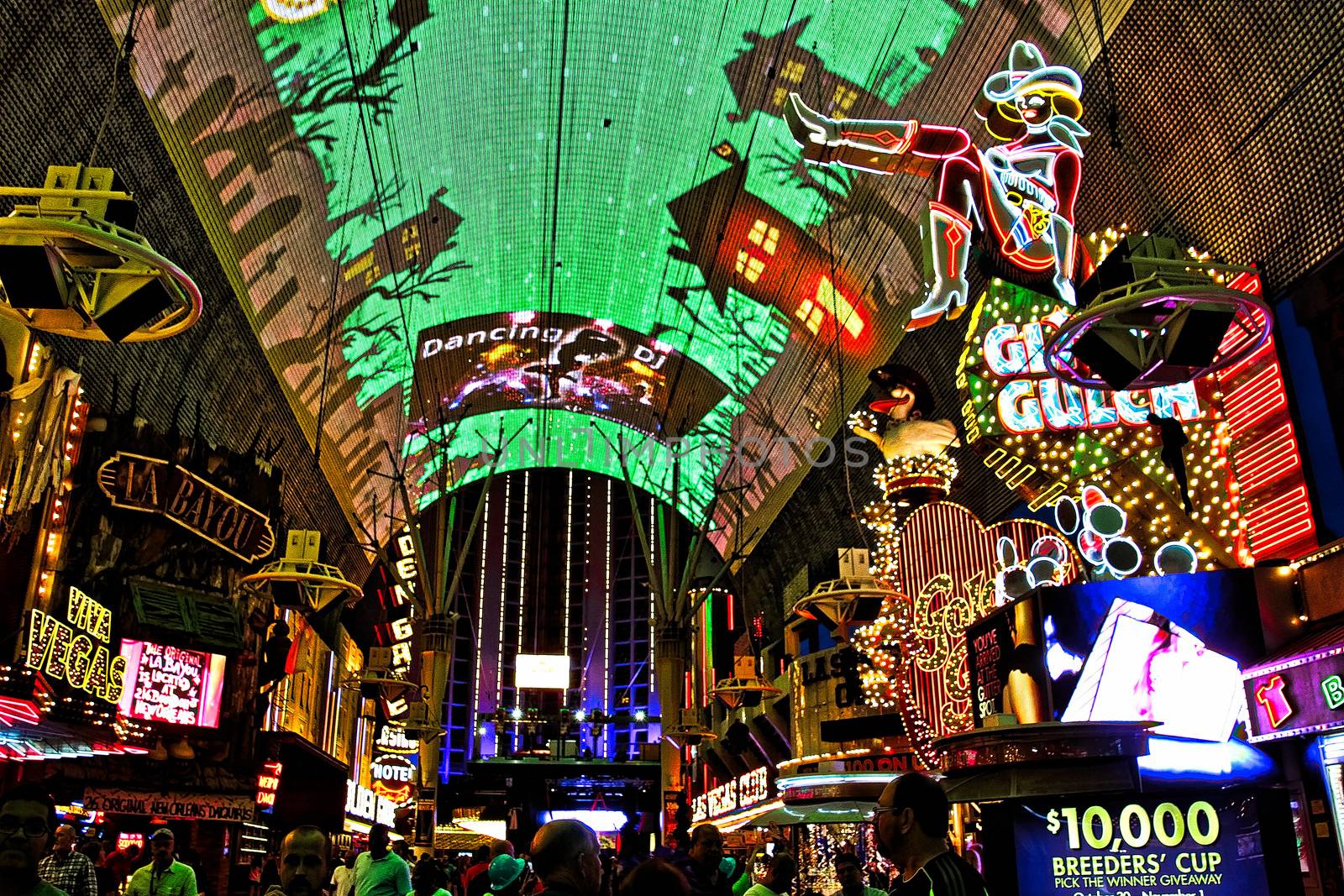Las Vegas,NV/USA - Sep 12,2018 : The Fremont Street Experience in Las Vegas, Nevada. The Fremont Street Experience is a pedestrian mall and attraction in downtown Las Vegas. by USA-TARO