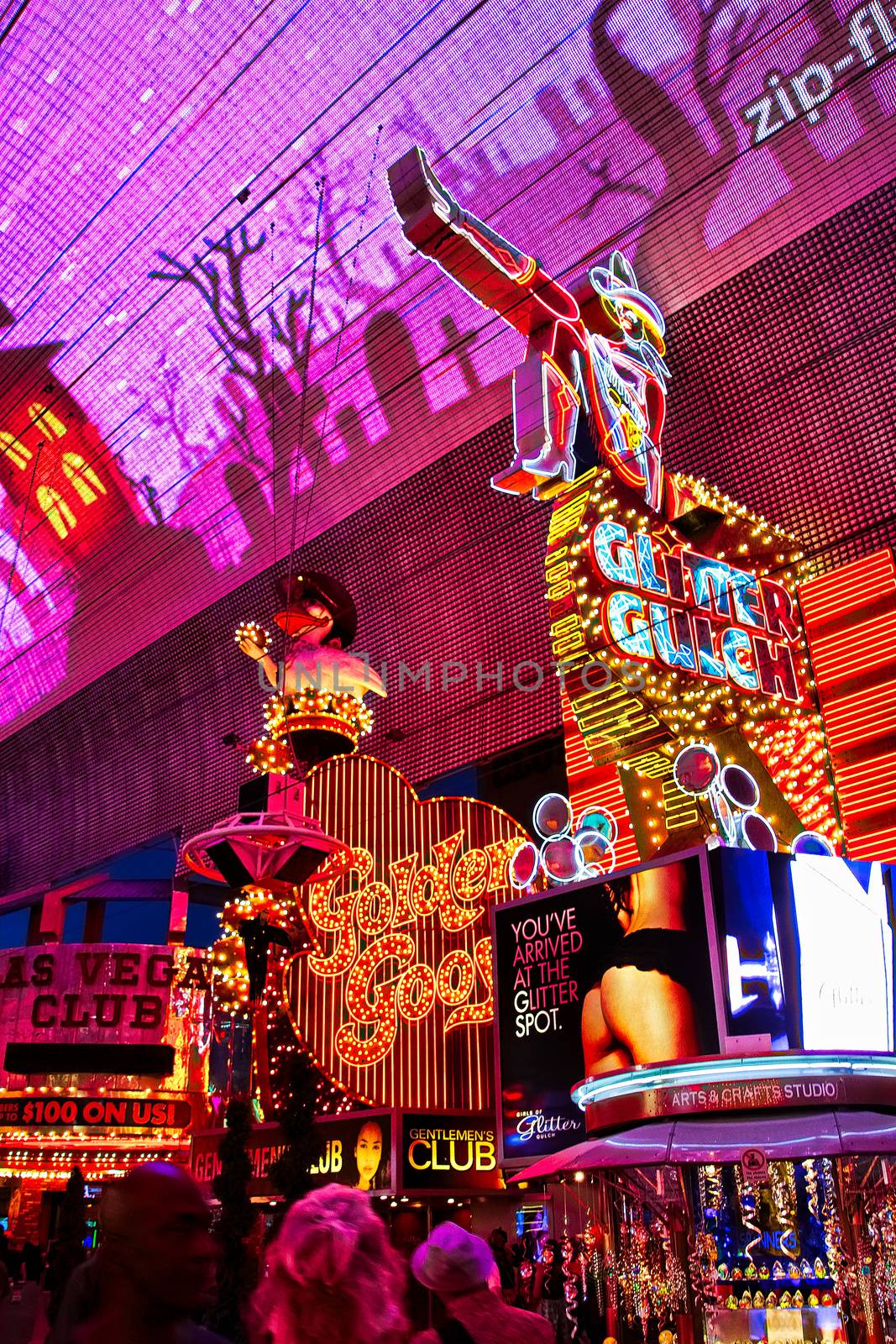 Las Vegas,NV/USA - Sep 12,2018 : The Fremont Street Experience in Las Vegas, Nevada. The Fremont Street Experience is a pedestrian mall and attraction in downtown Las Vegas. by USA-TARO