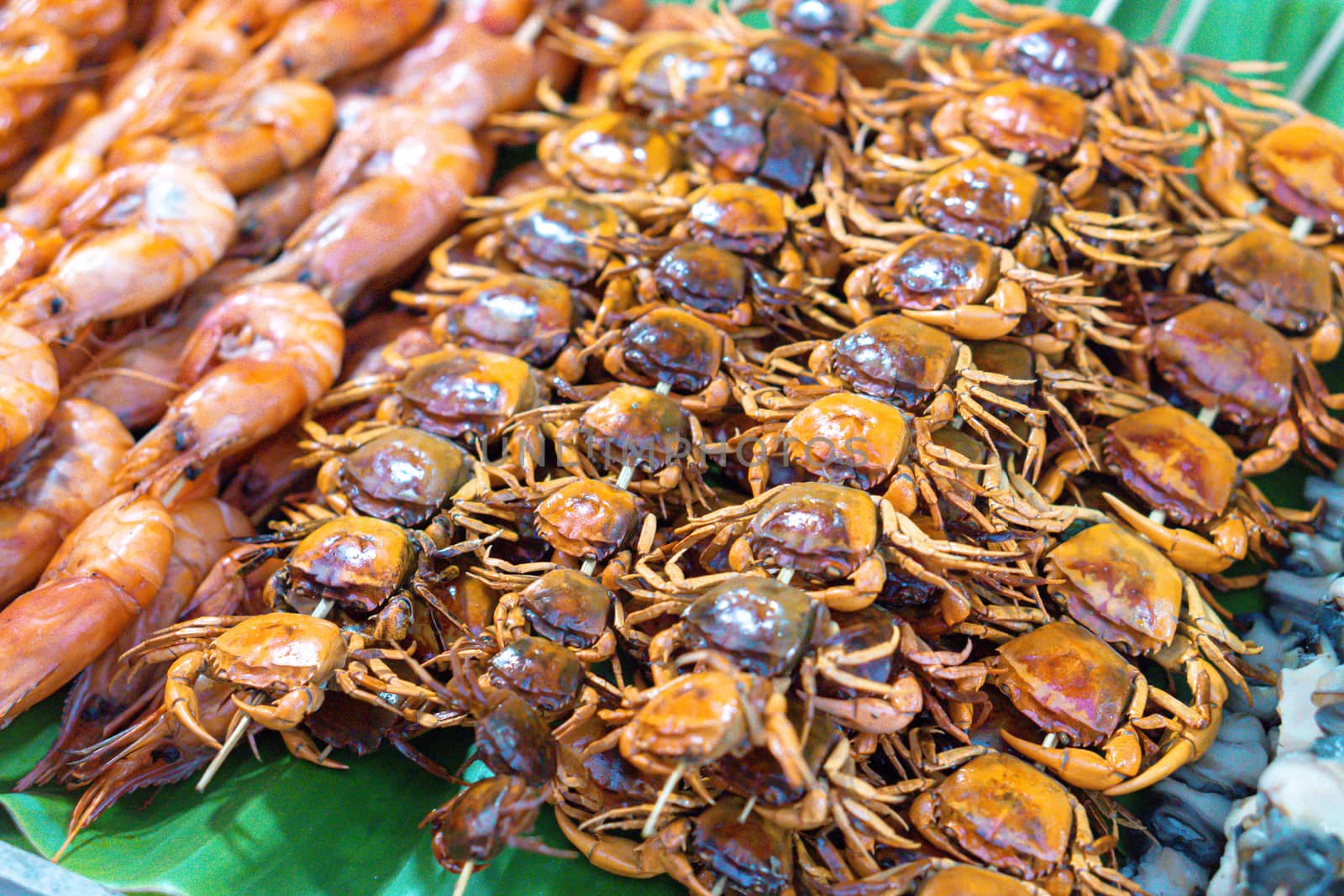 Grilled crab and shrimp food at walking street by pt.pongsak@gmail.com