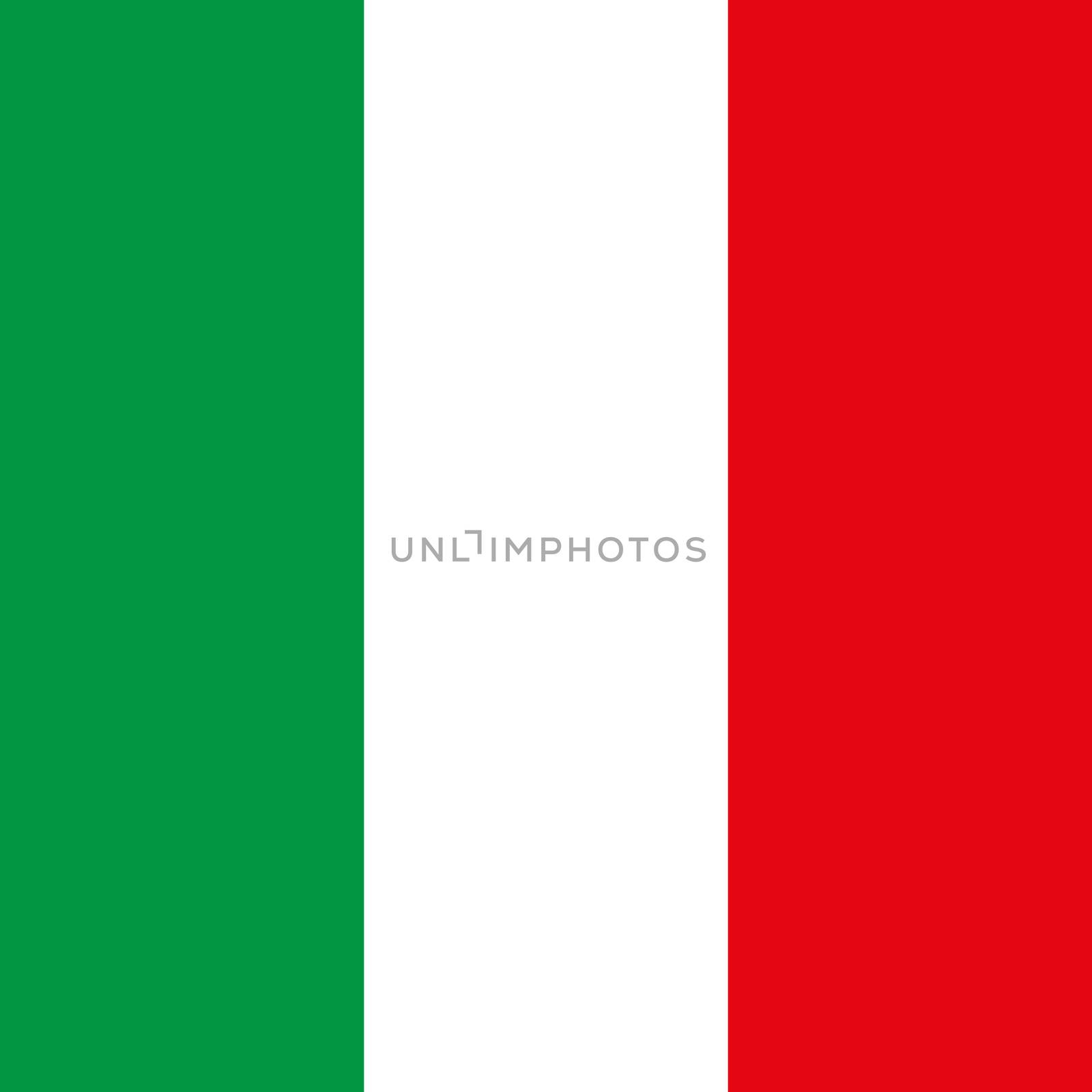 Italian square flag. Italy national flag. Official state symbol of country.