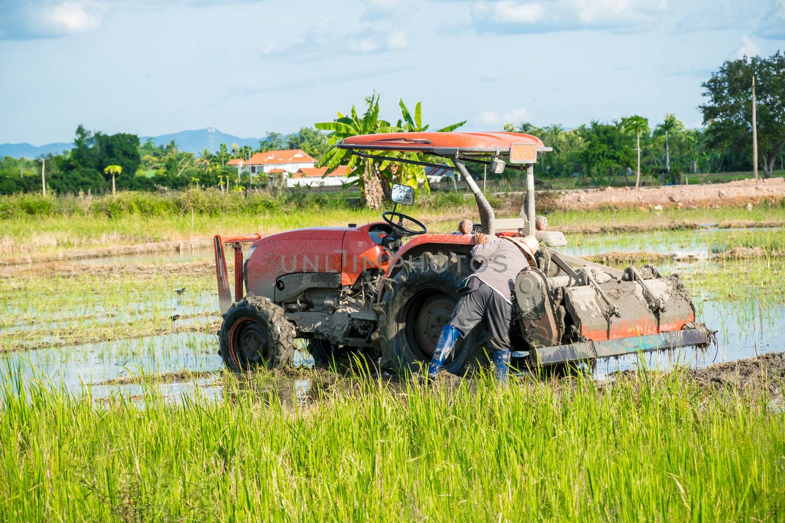 tractor in the fields by somesense