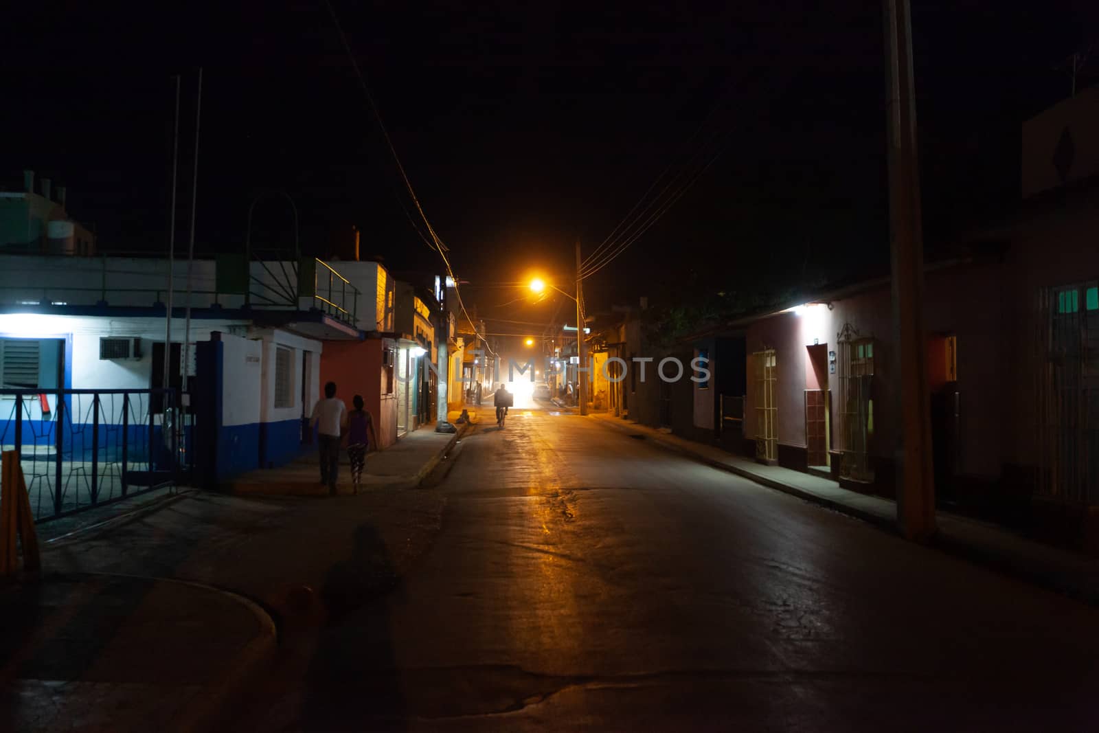 Trinidad, Cuba - 2 February 2015: street at night