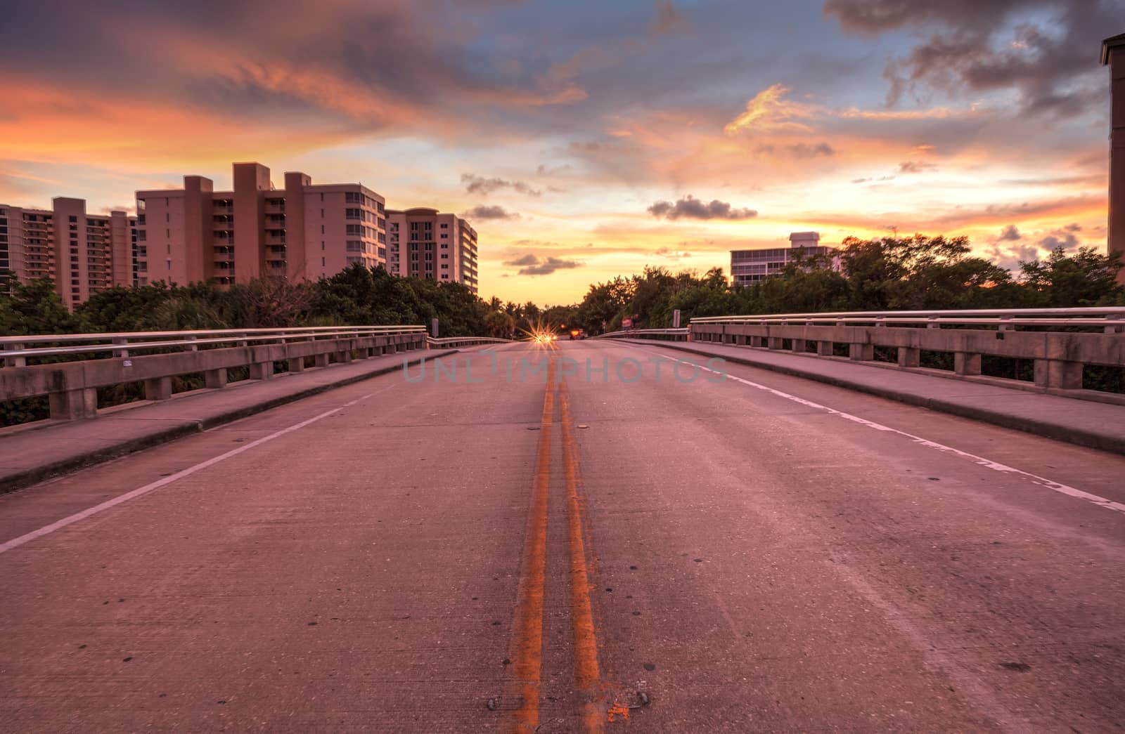 Middle of the road Overpass on Bluebill Avenue leading toward De by steffstarr