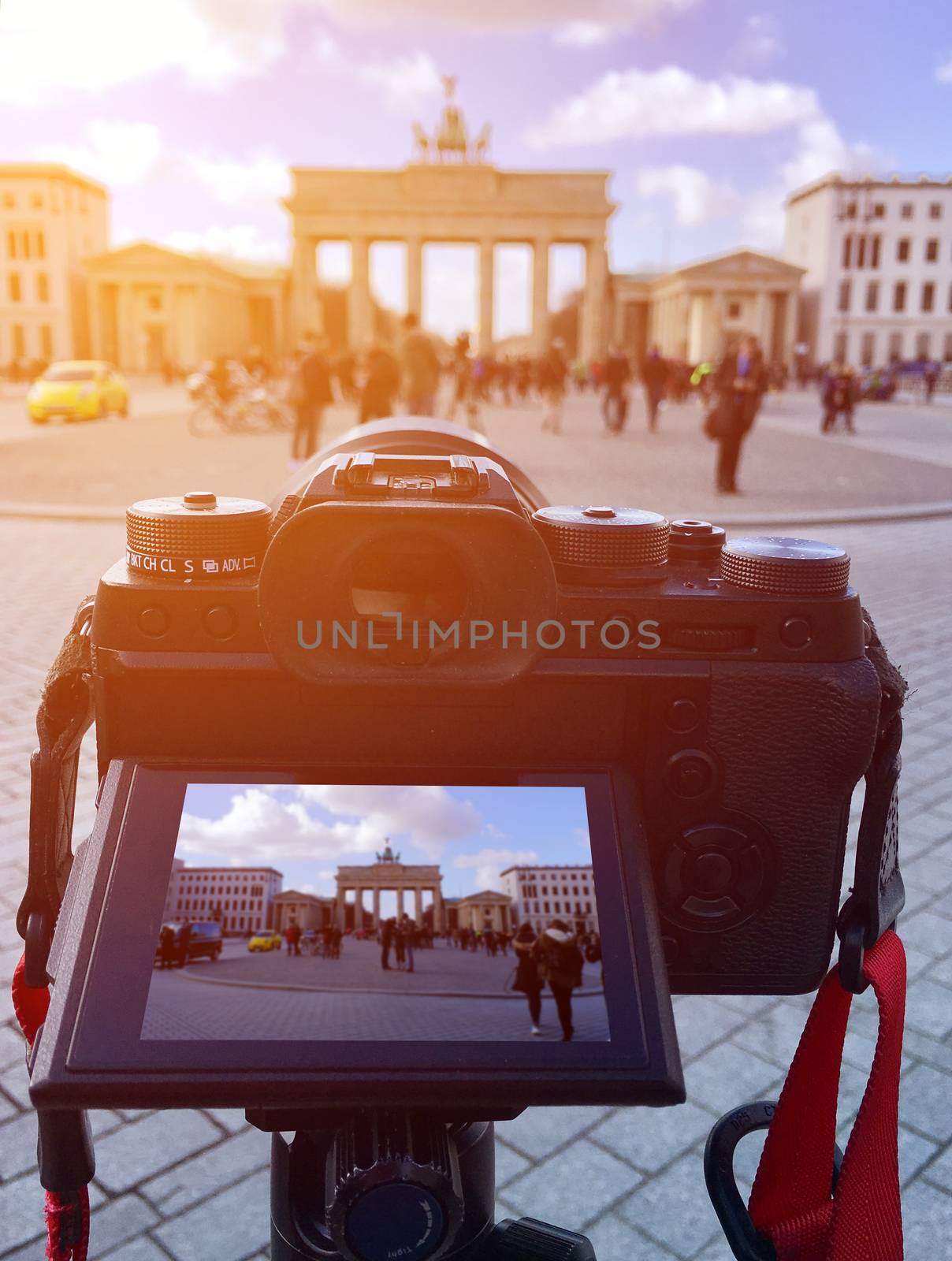 Photographer taking picture in brandenburger tor at Berlin Germa by Surasak