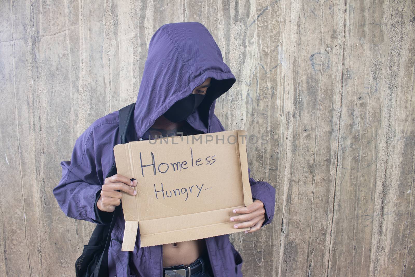 Portrait of homeless man by Gobba17