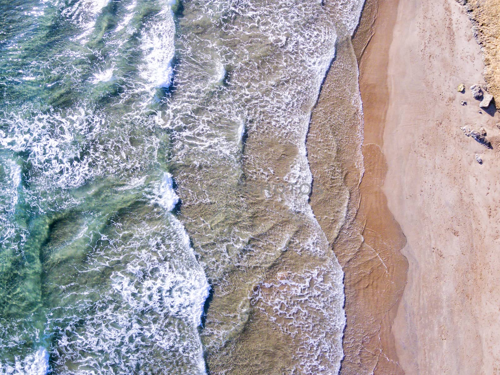 Aerial view of mediterranean coast at Costa Brava, Spain