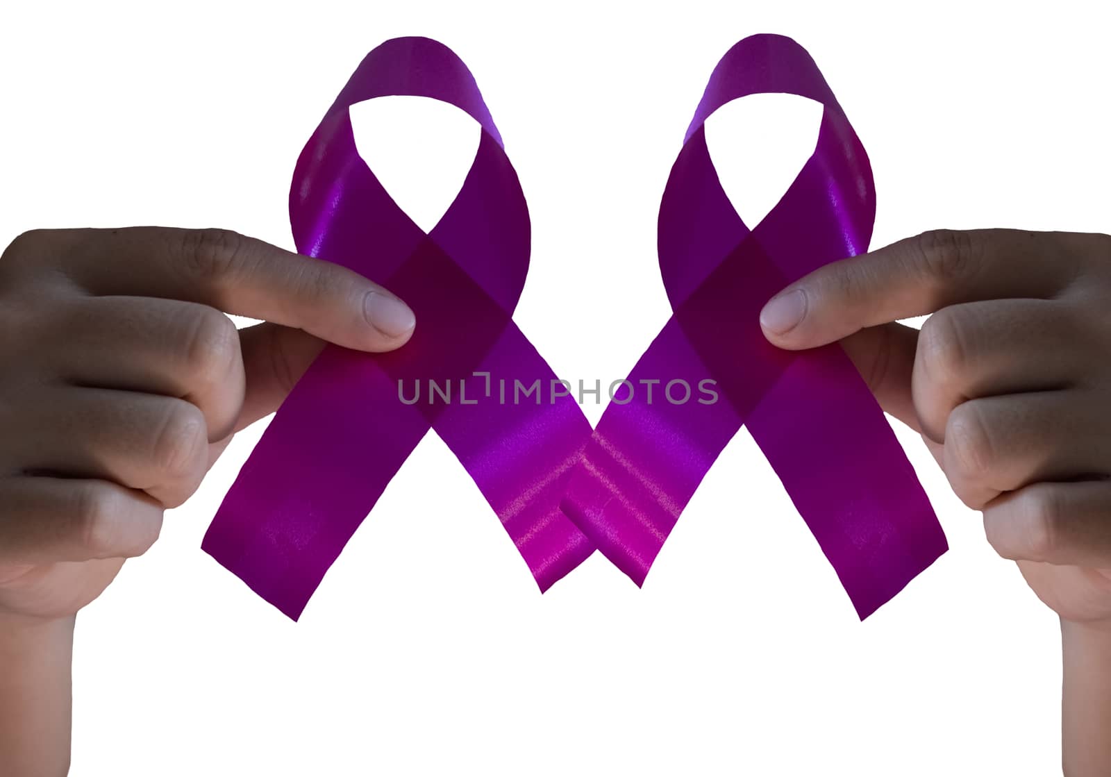 A woman holding a pink libra showing the concept of a breast cancer awareness day.