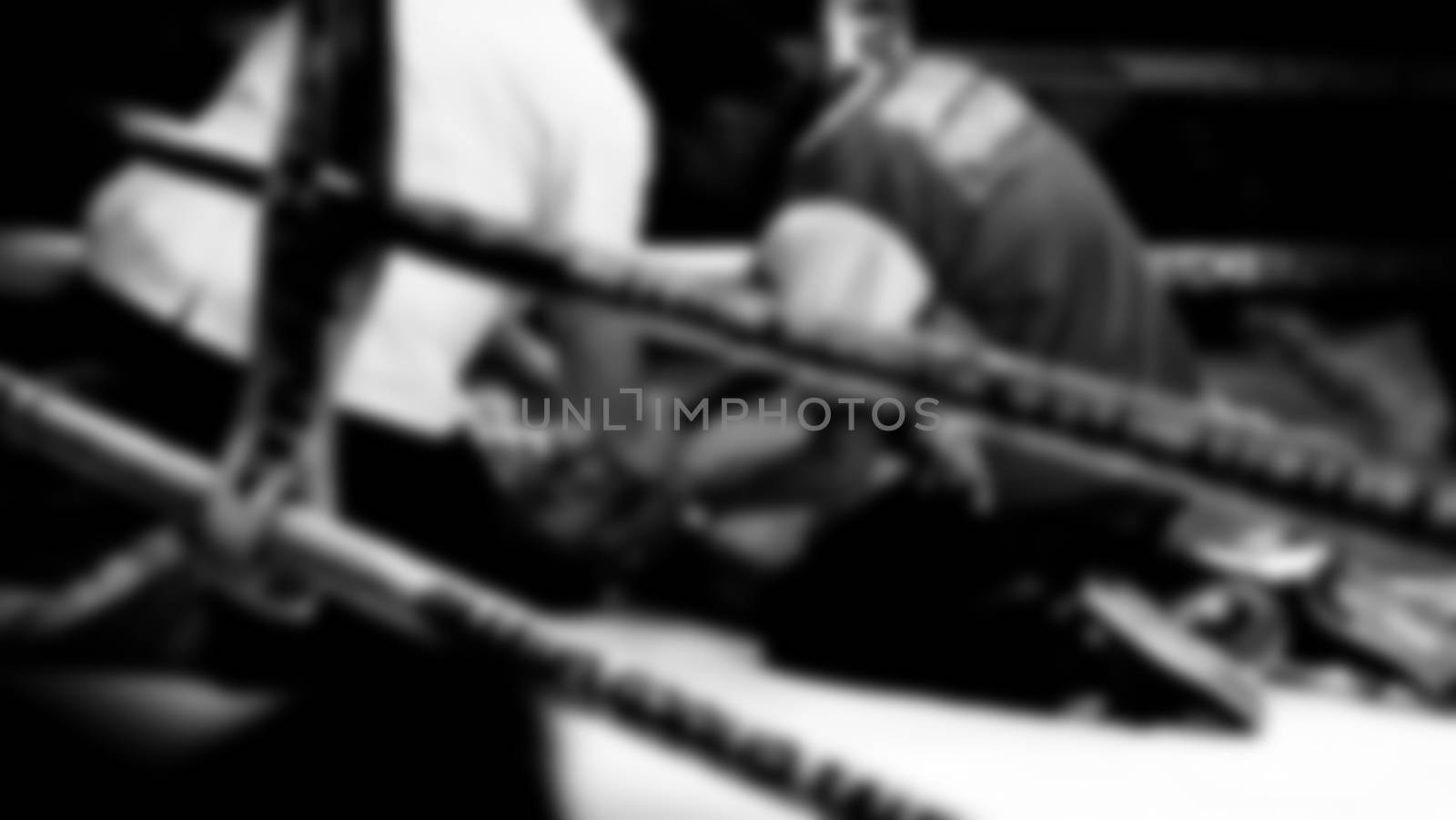 Blurred images of Thai boxing or Muay Thai on stage by gnepphoto