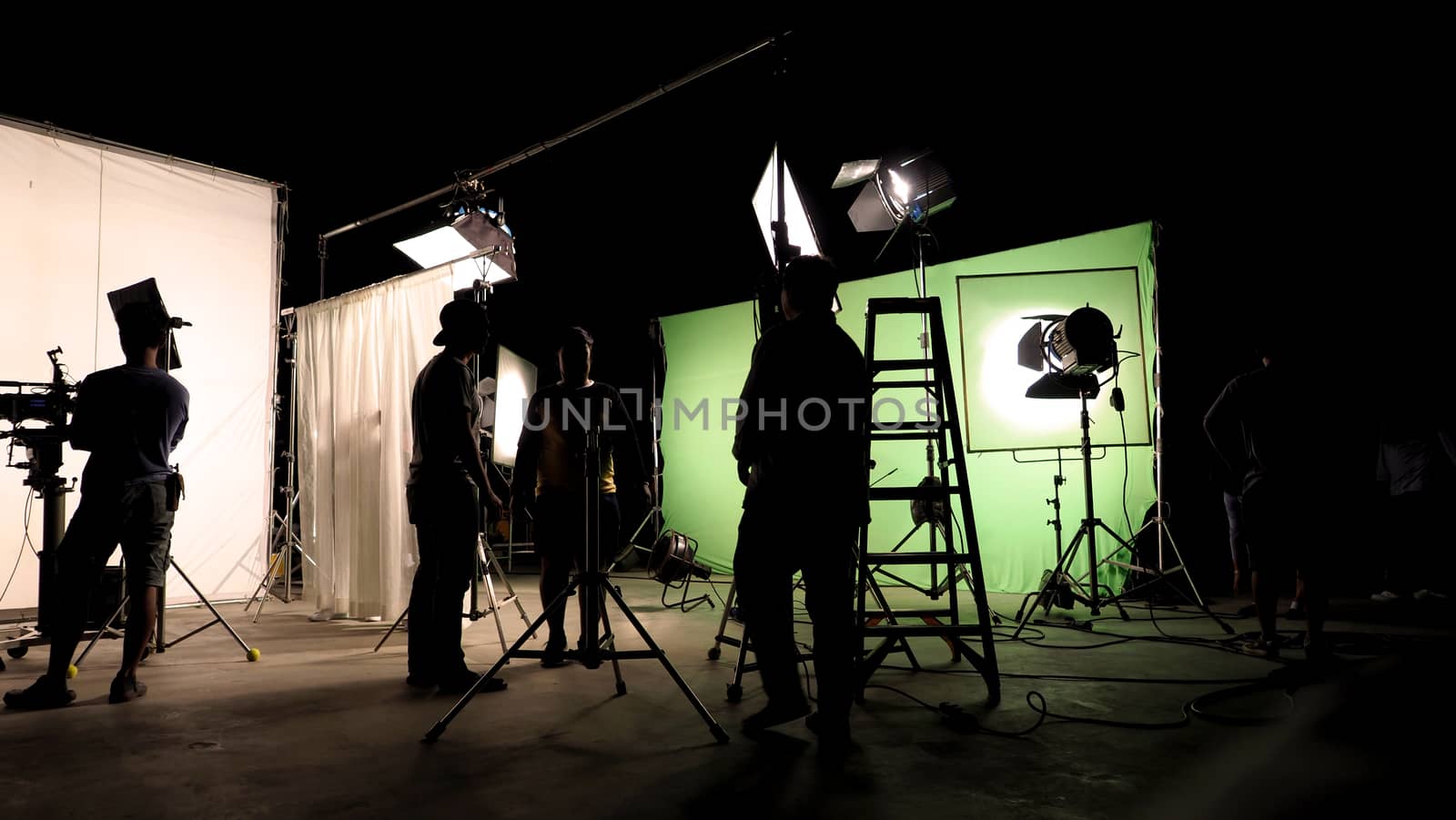 Low key silhouette lighting of VDO production  by gnepphoto