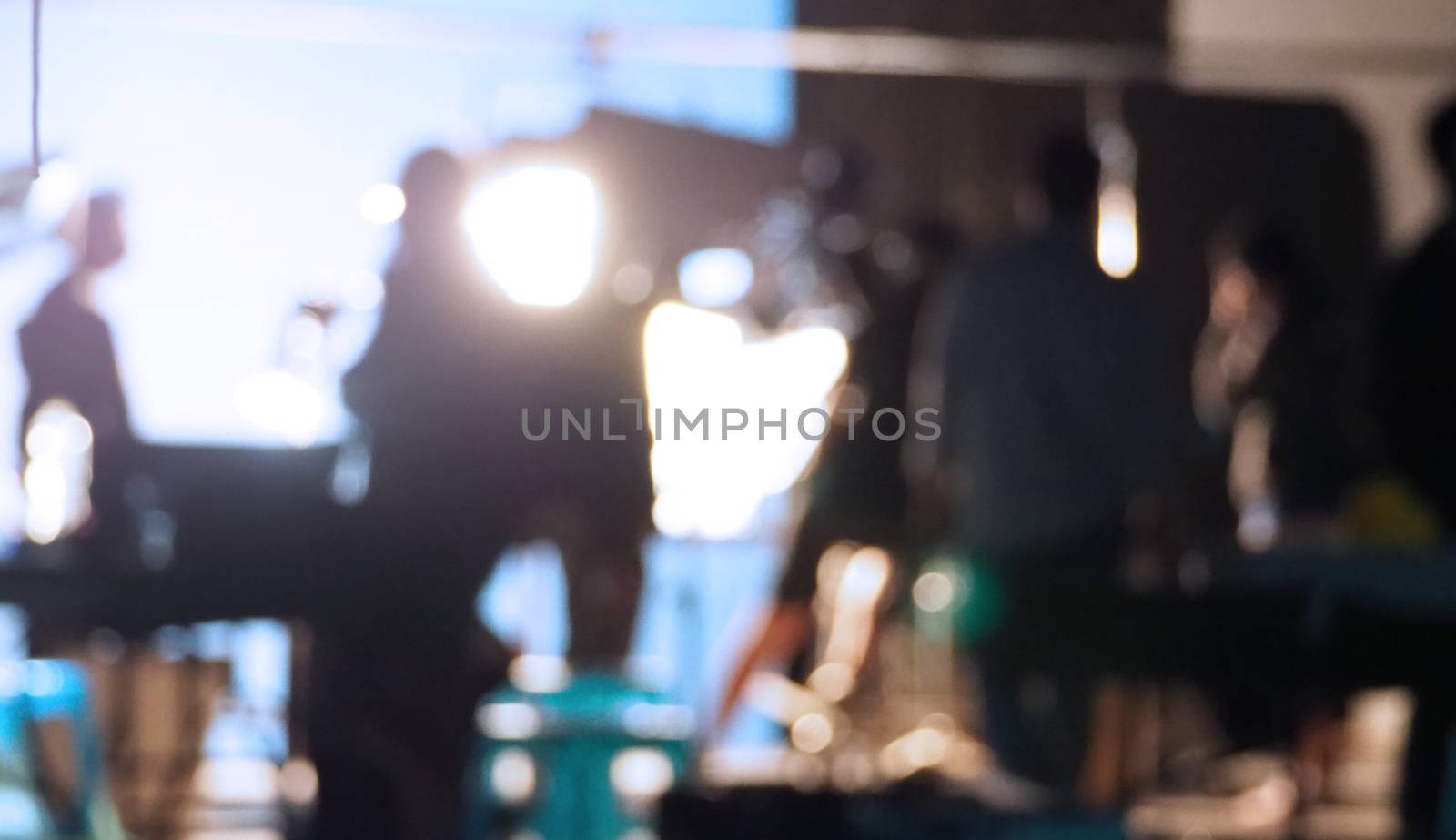 Blurred images of behind the scenes of filming or movie shooting by gnepphoto