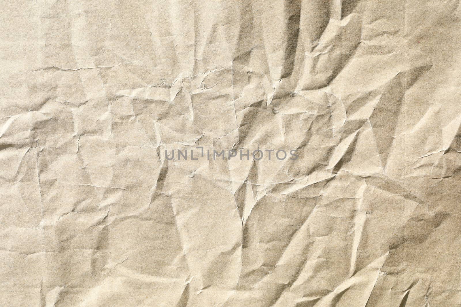 Crumpled brown paper background texture