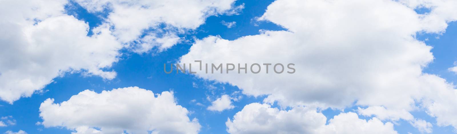panorama sky and cloud in summertime beautiful background by pramot
