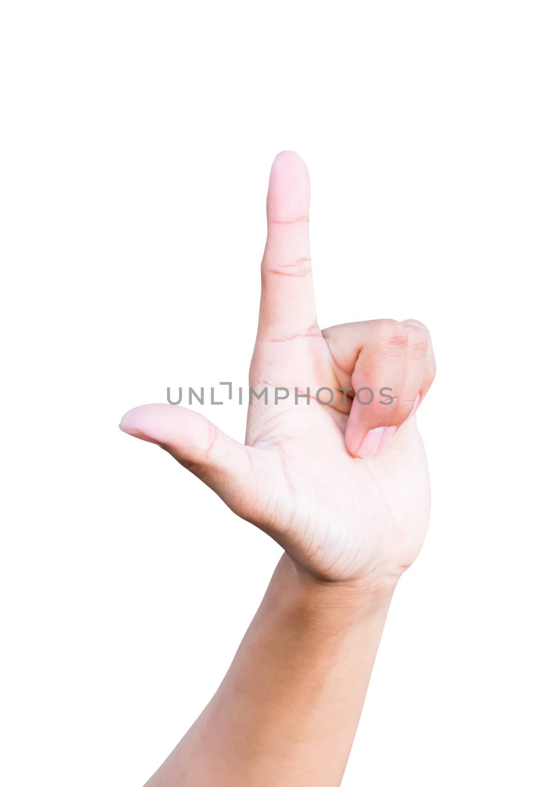 hand loser symbols showing on white background by pramot