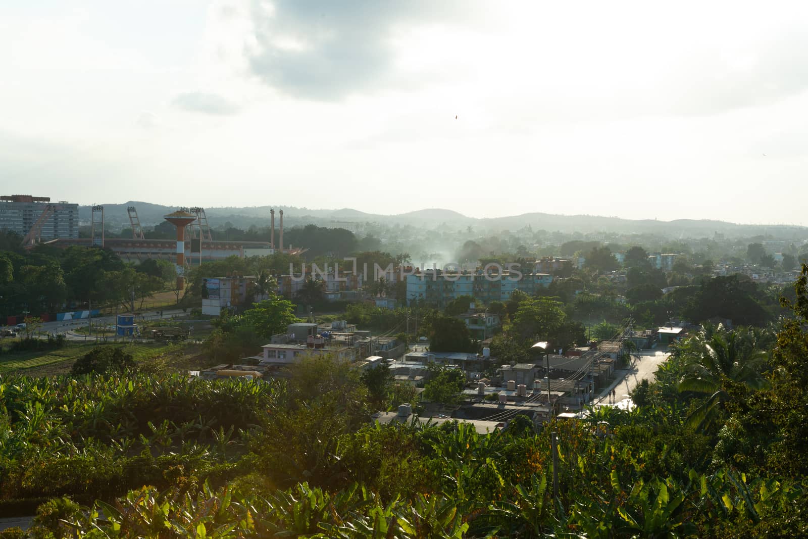 Panoramic view of residential area in Santa Clara, Cuba by vlad-m