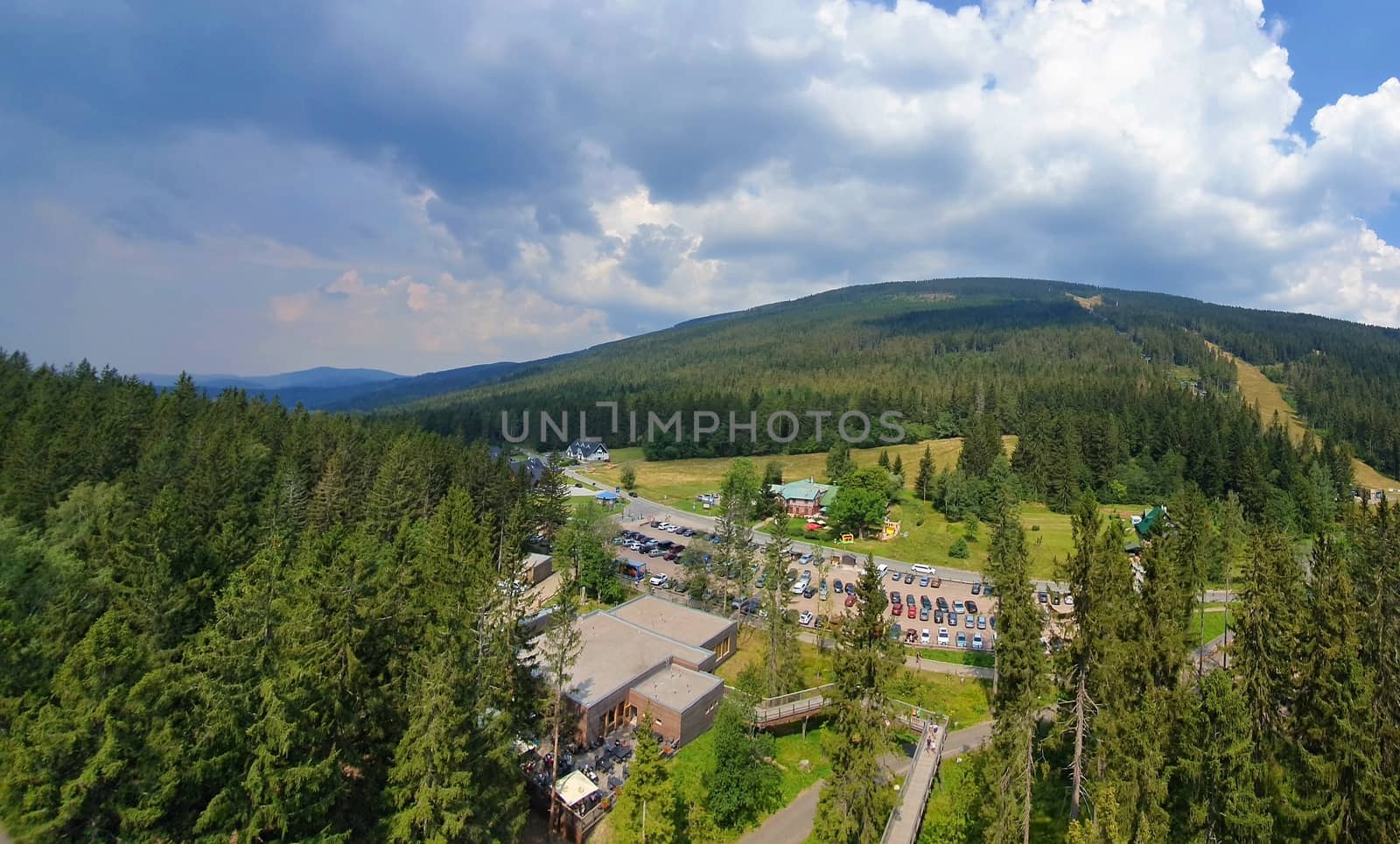 View of Cerna Hora (Black Mountain) in Krkonose national park (Giant Mountains).