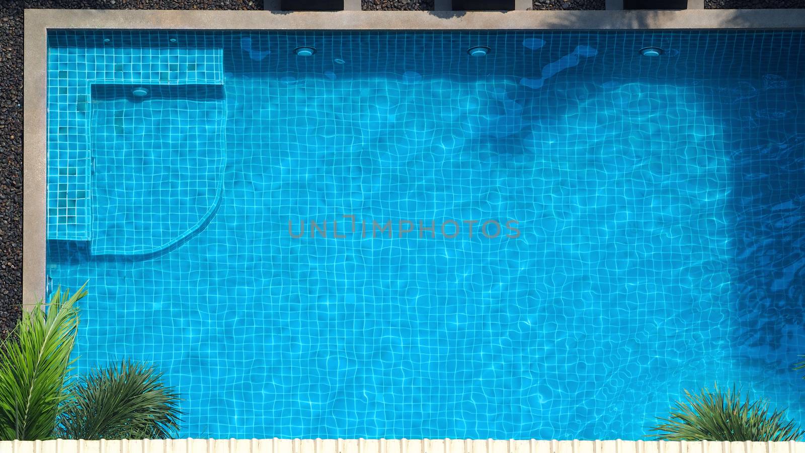 Top view images of swimming pool in summer season by gnepphoto