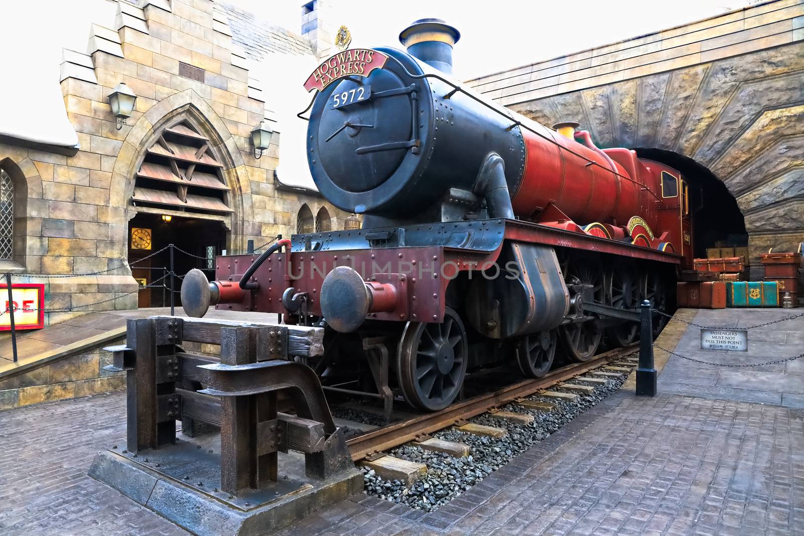 OSAKA , JAPAN - Jan 19,2019 : The Hogwarts express train at the Wizarding World of Harry Potter in Universal Studios Japan. by USA-TARO