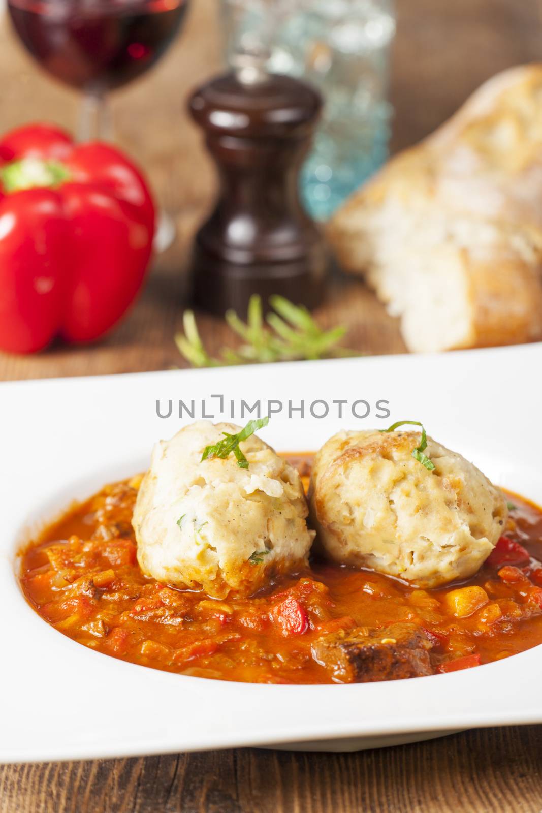 closeup of hungarian goulash stew by bernjuer