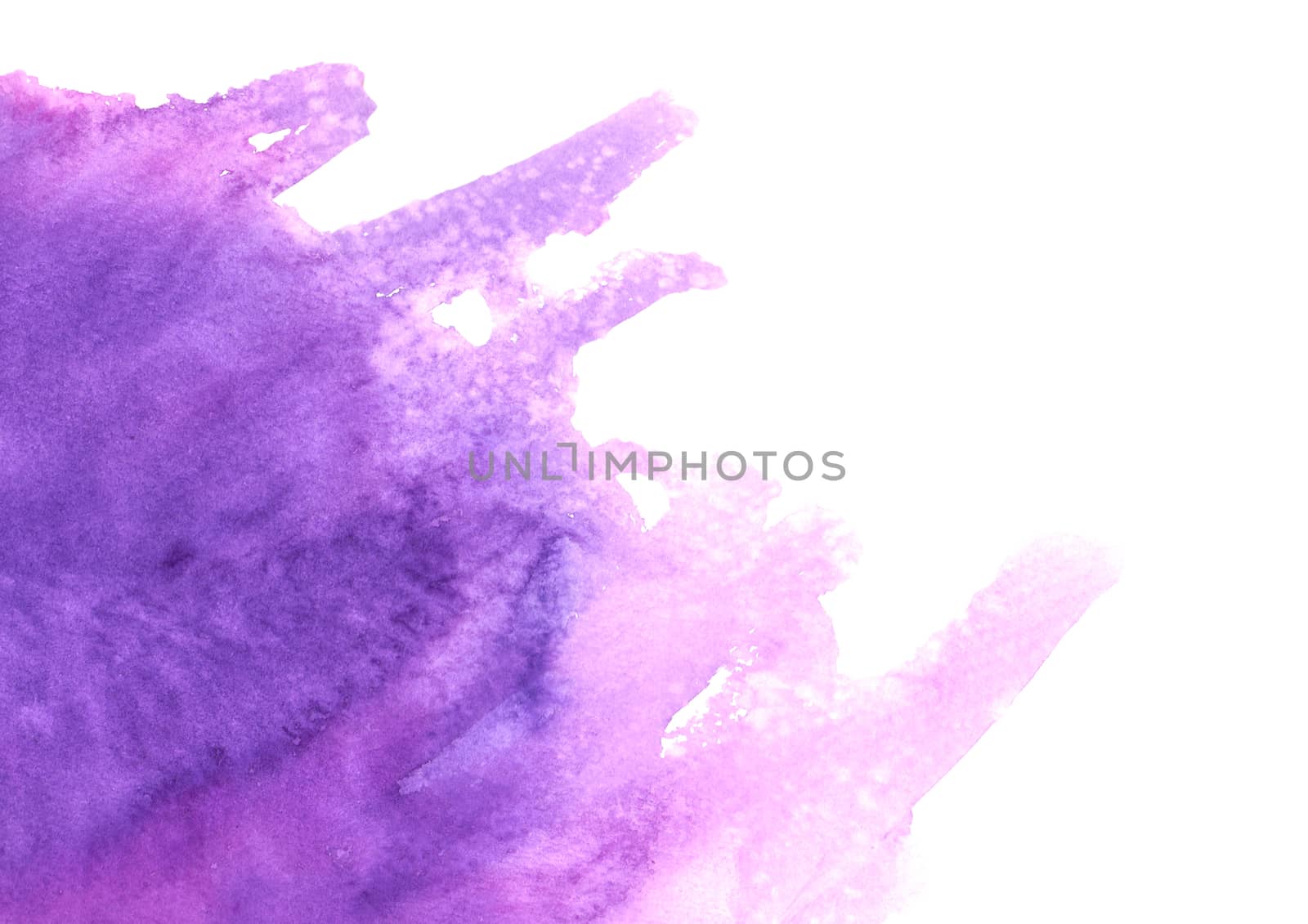 Purple-pink watercolor brush stoke. Design asset for invitation card or product package in concept seductive, sweet and charming. Perfect for use on white background. clipping path.