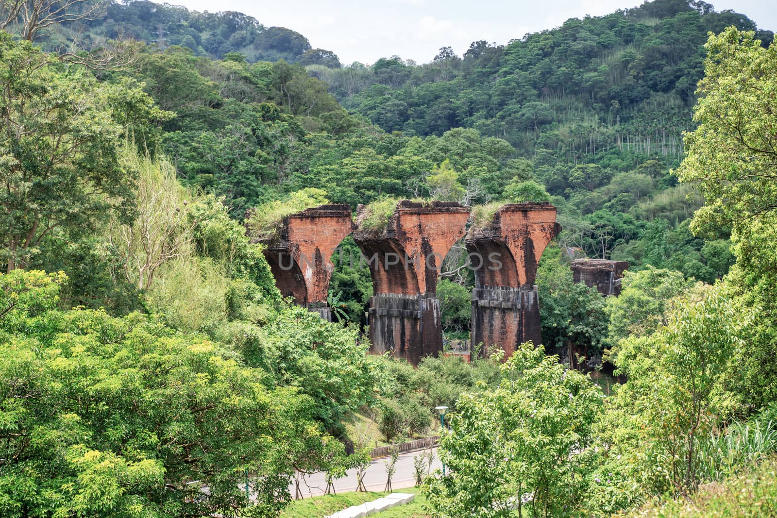 Longteng Broken Bridge, Yutengping Bridge in Longteng Village, Sanyi Township, Miaoli County, Taiwan, a famous travel destination, lifestyle.