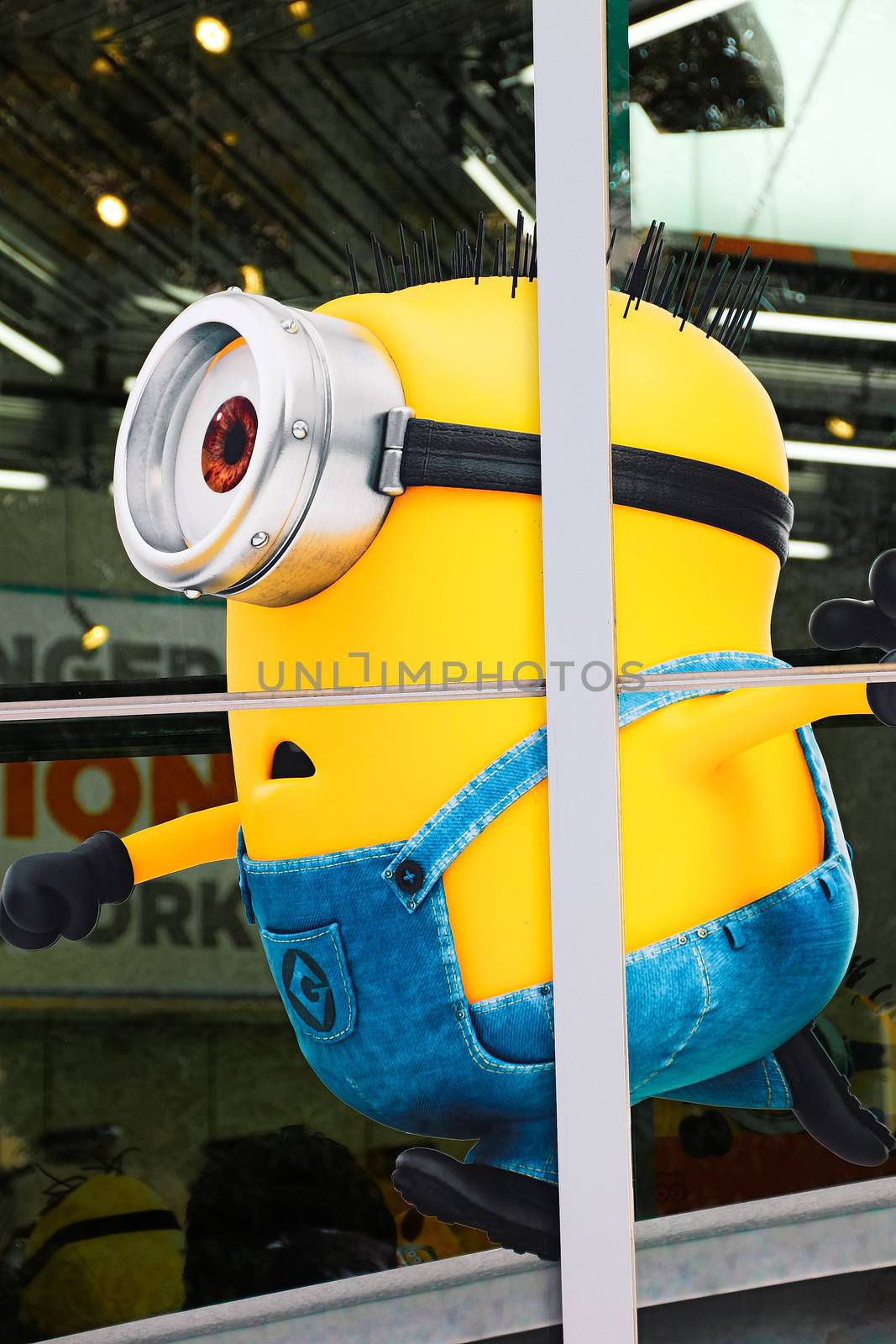 OSAKA, JAPAN - JAN 07, 2020 : Sign of 'MINION PARK', located in Universal Studios JAPAN, Osaka, Japan. Minions are famous character from Despicable Me animation.