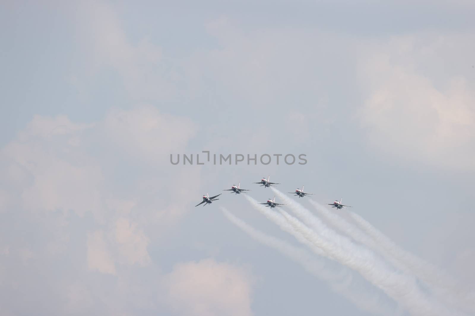 The United States Air Force performs a flyover at the Indianapolis Motor Speedway as it plays host to the 104th running of the Indianapolis 500 in Indianapolis, Indiana.