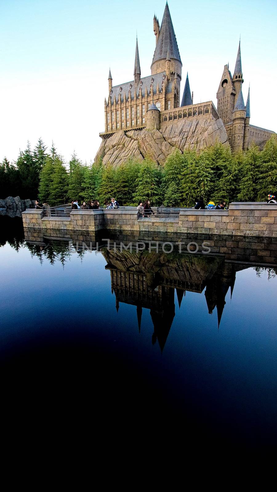 Osaka, Japan - Dec 02, 2017: View of Hogwarts castle at the Wizarding World of Harry Potter in Universal Studios Japan. by USA-TARO