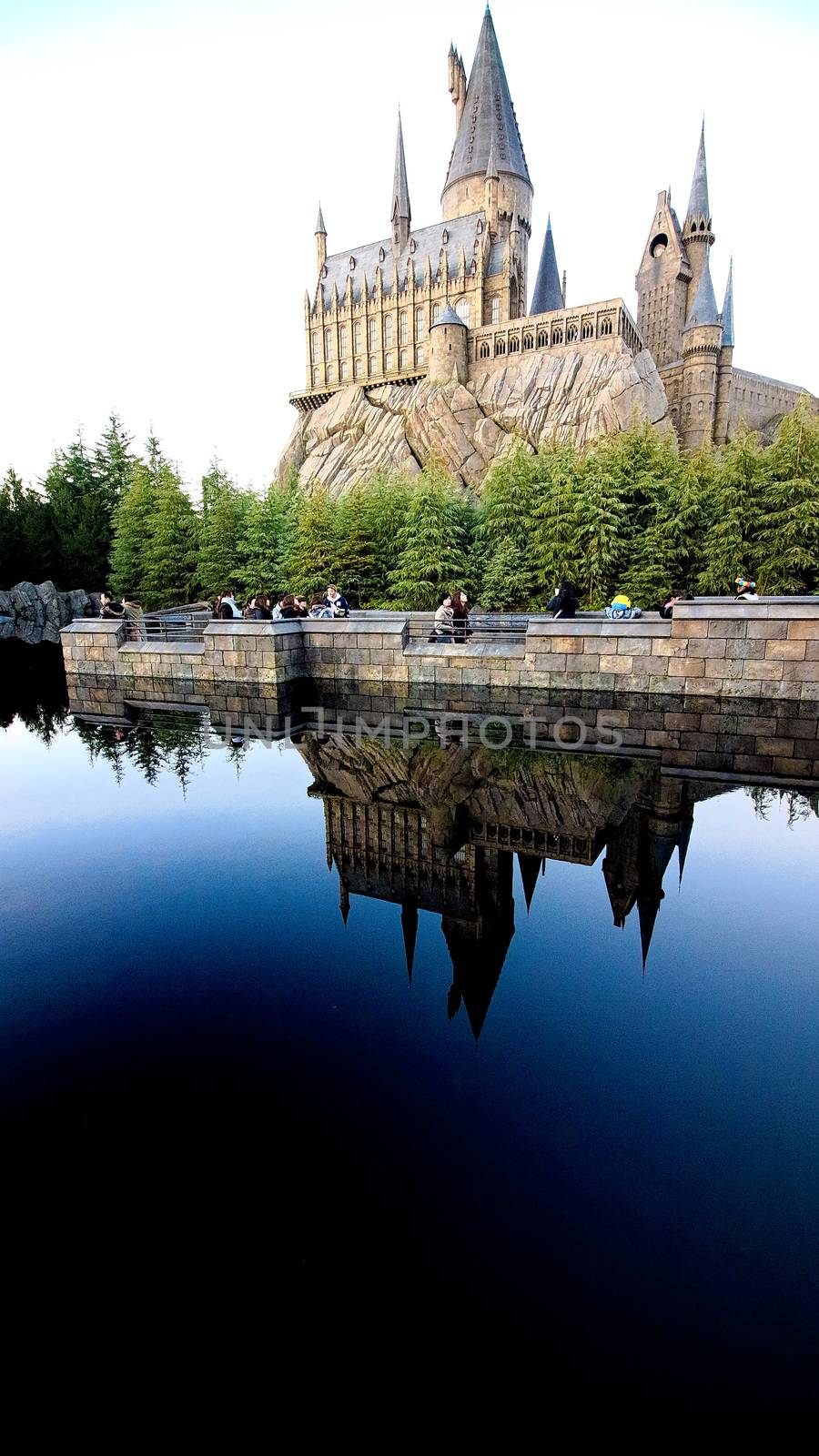 Osaka, Japan - Dec 02, 2017: View of Hogwarts castle at the Wizarding World of Harry Potter in Universal Studios Japan. by USA-TARO