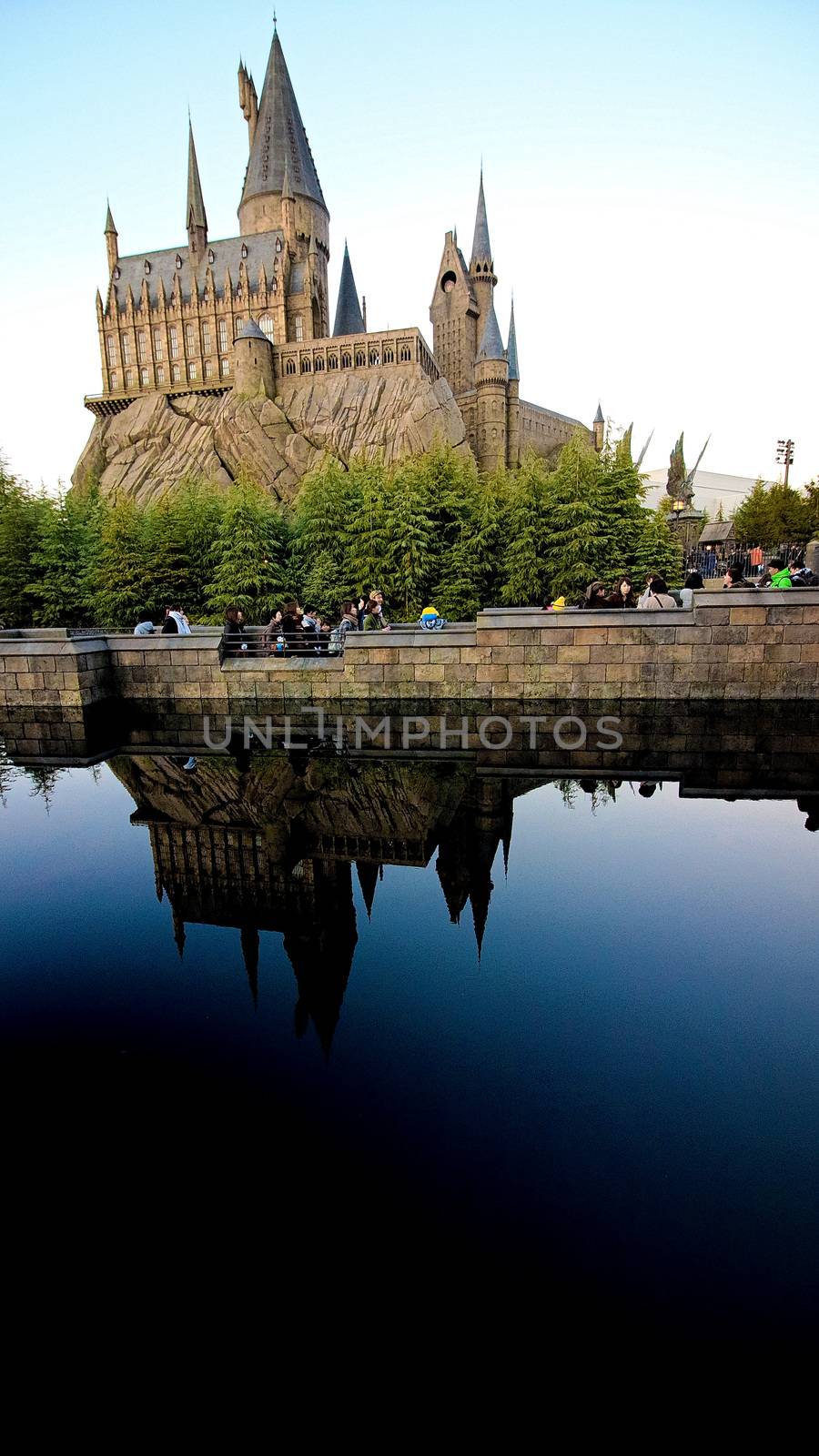 Osaka, Japan - Dec 02, 2017: View of Hogwarts castle at the Wizarding World of Harry Potter in Universal Studios Japan. by USA-TARO