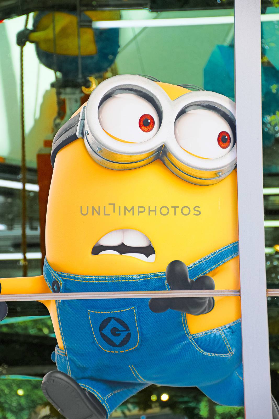 OSAKA, JAPAN - JAN 07, 2020 : Sign of 'MINION PARK', located in Universal Studios JAPAN, Osaka, Japan. Minions are famous character from Despicable Me animation.