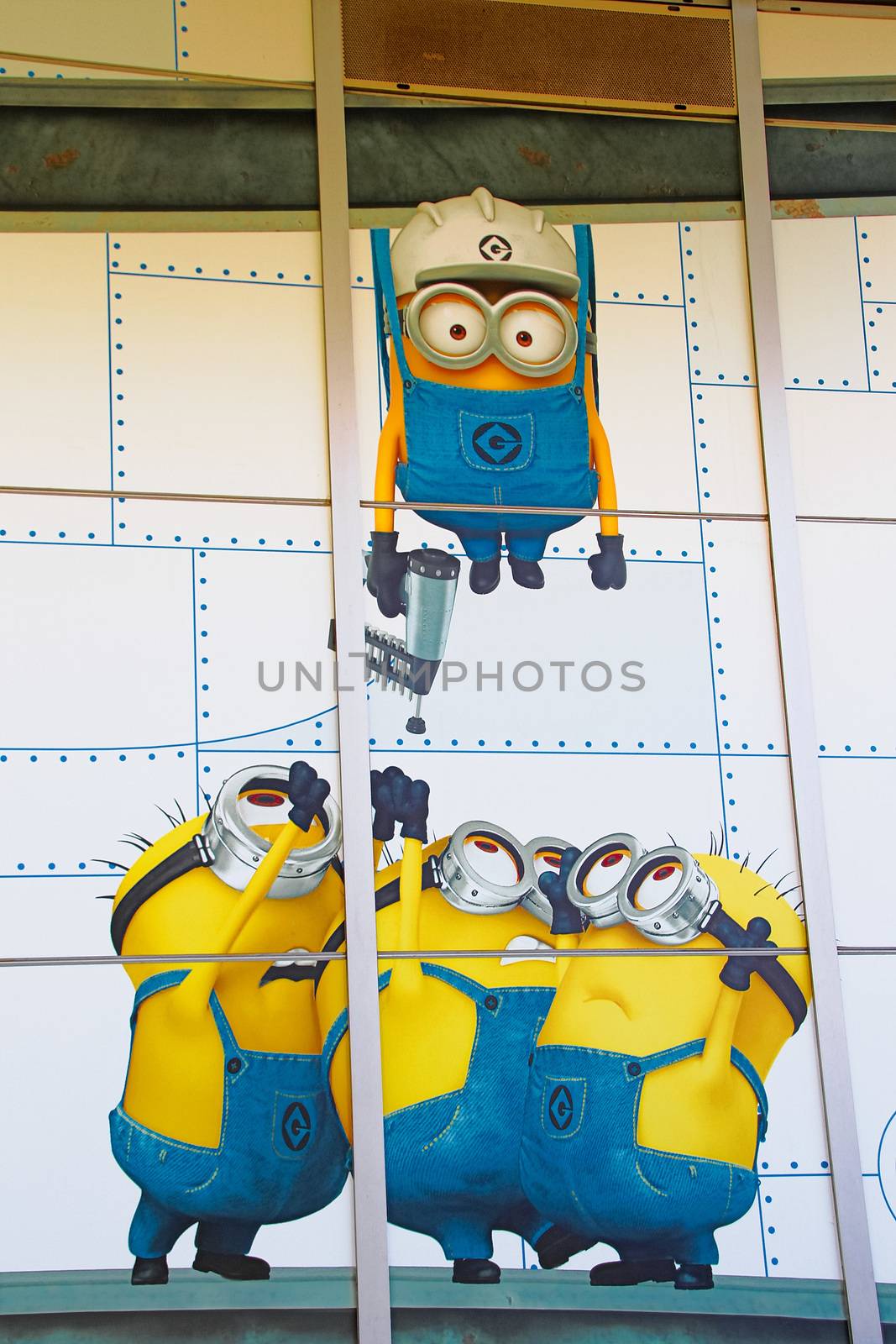 OSAKA, JAPAN - JAN 07, 2020 : Sign of 'MINION PARK', located in Universal Studios JAPAN, Osaka, Japan. Minions are famous character from Despicable Me animation. by USA-TARO