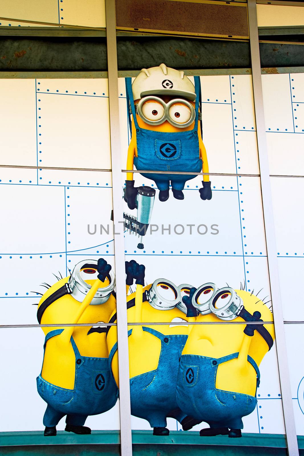 OSAKA, JAPAN - JAN 07, 2020 : Sign of 'MINION PARK', located in Universal Studios JAPAN, Osaka, Japan. Minions are famous character from Despicable Me animation. by USA-TARO