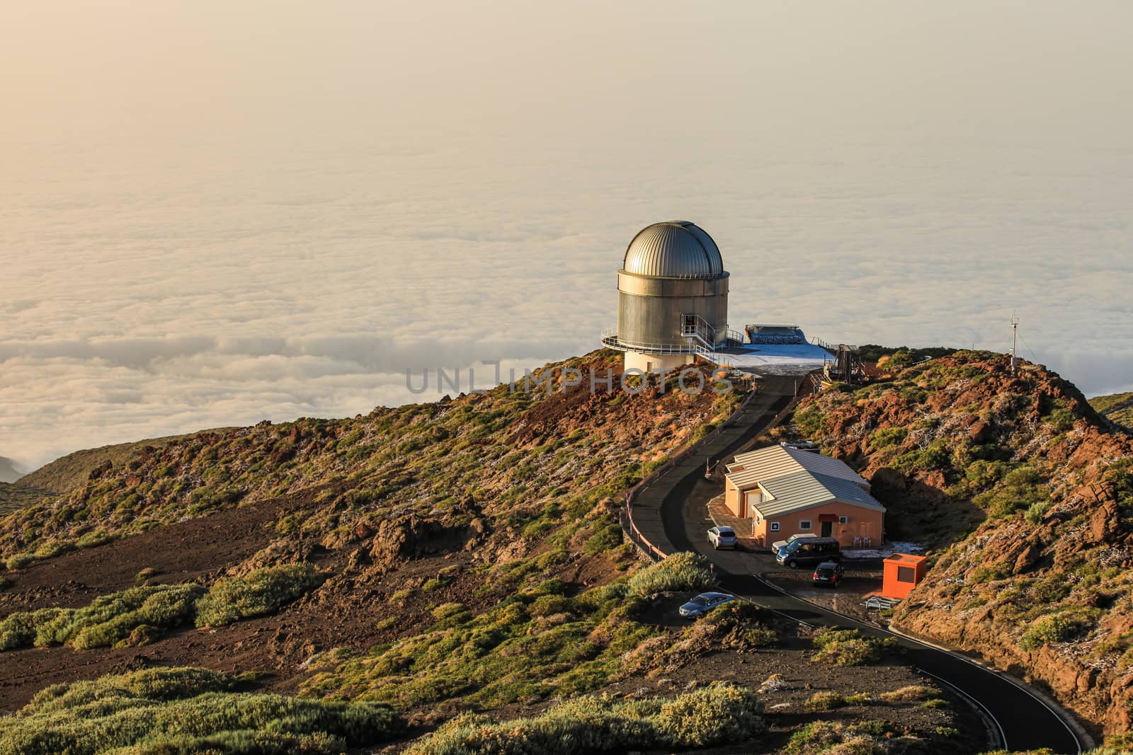 Roque de los Muchachos Observatory located on the highest mountain of La Palma, Canary Islands, Spain