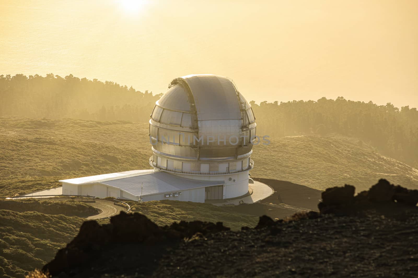 Roque de los Muchachos Observatory located on the highest mountain of La Palma, Canary Islands, Spain