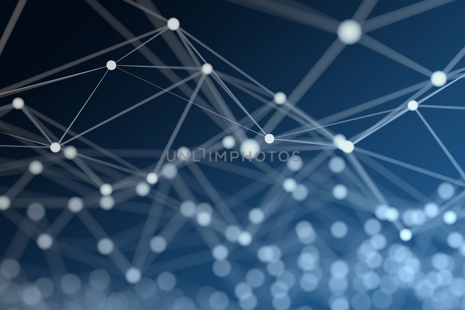 Abstract network connection background 3D render by Myimagine