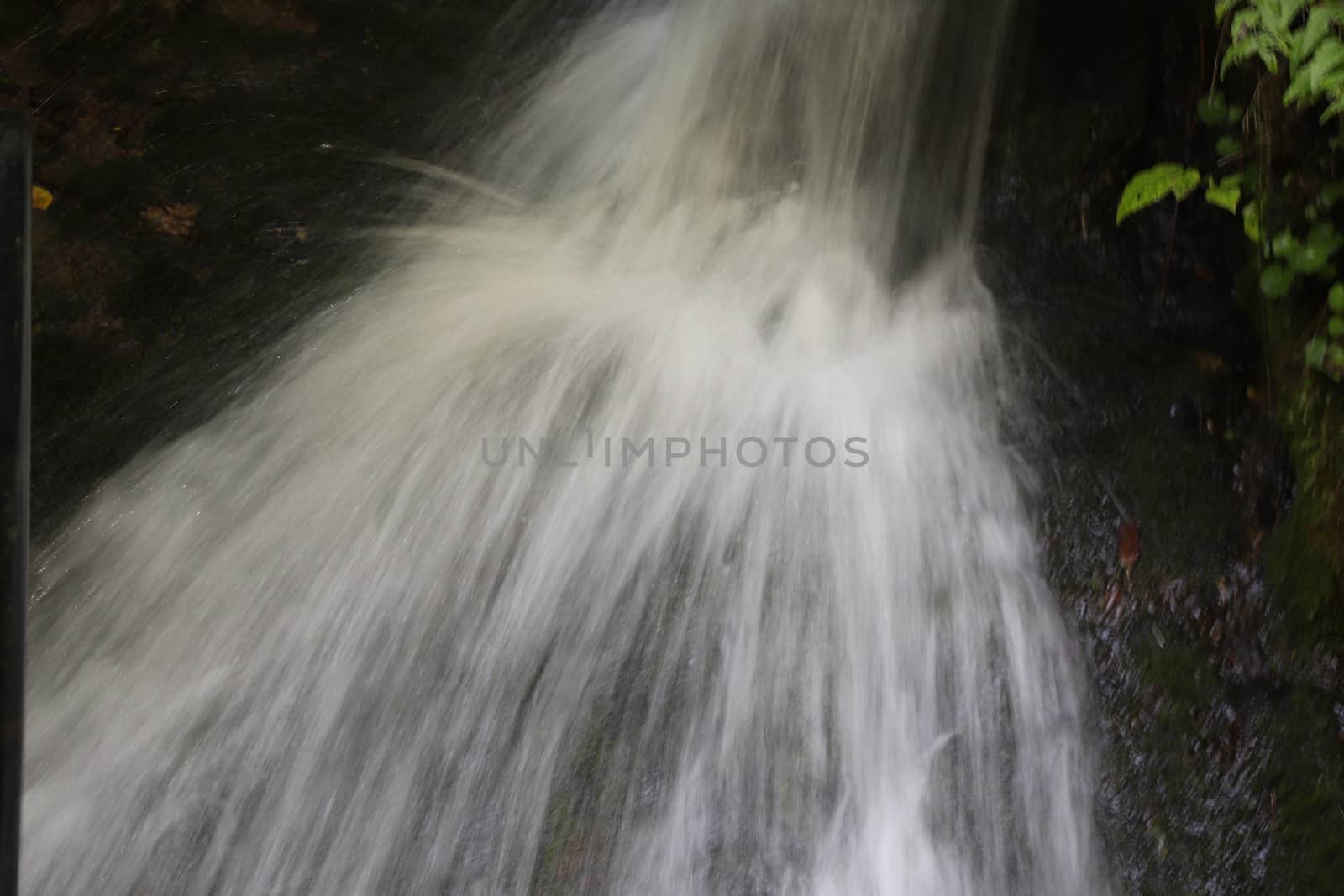 natural landscape with waterfalls in Trentino in northern Italy