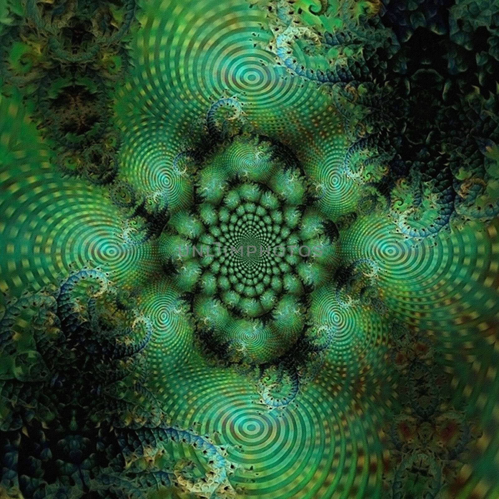 Green fractal by applesstock