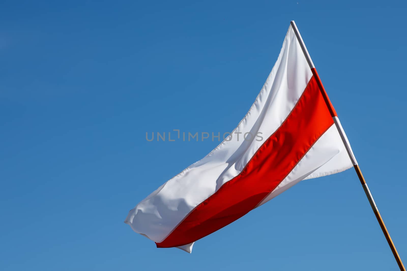 New Belarus white-red-white flag. Protest and historical authentic flag by 9parusnikov