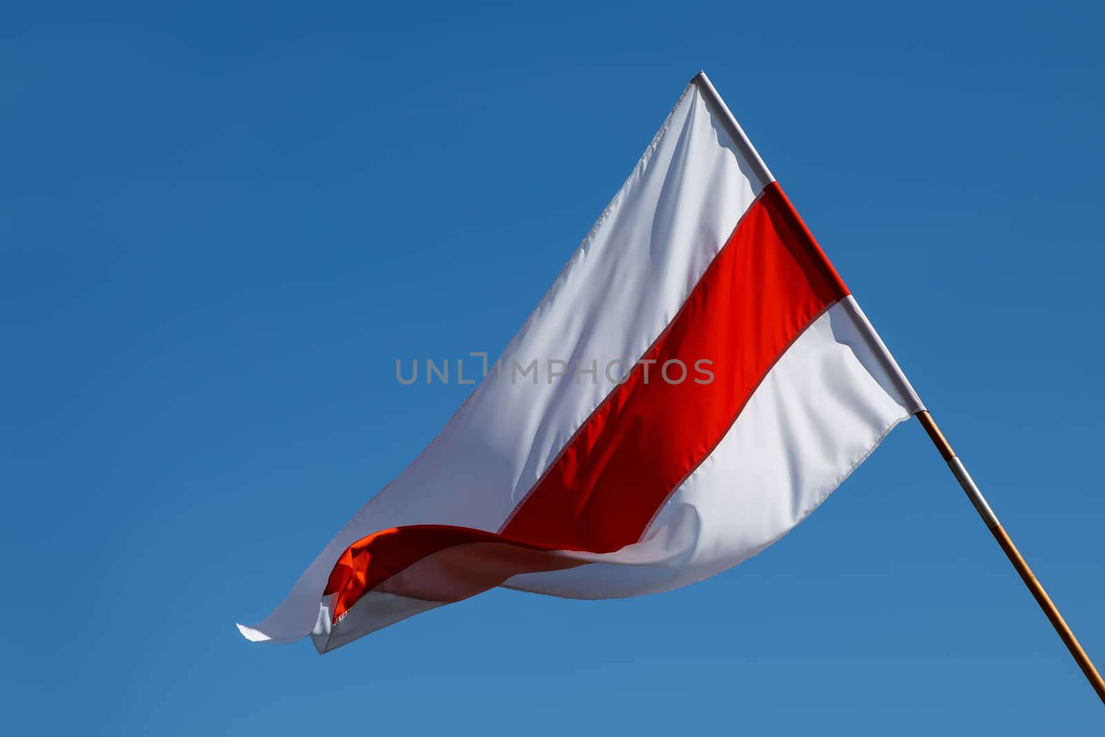 New Belarus white-red-white flag. Protest and historical authentic flag by 9parusnikov