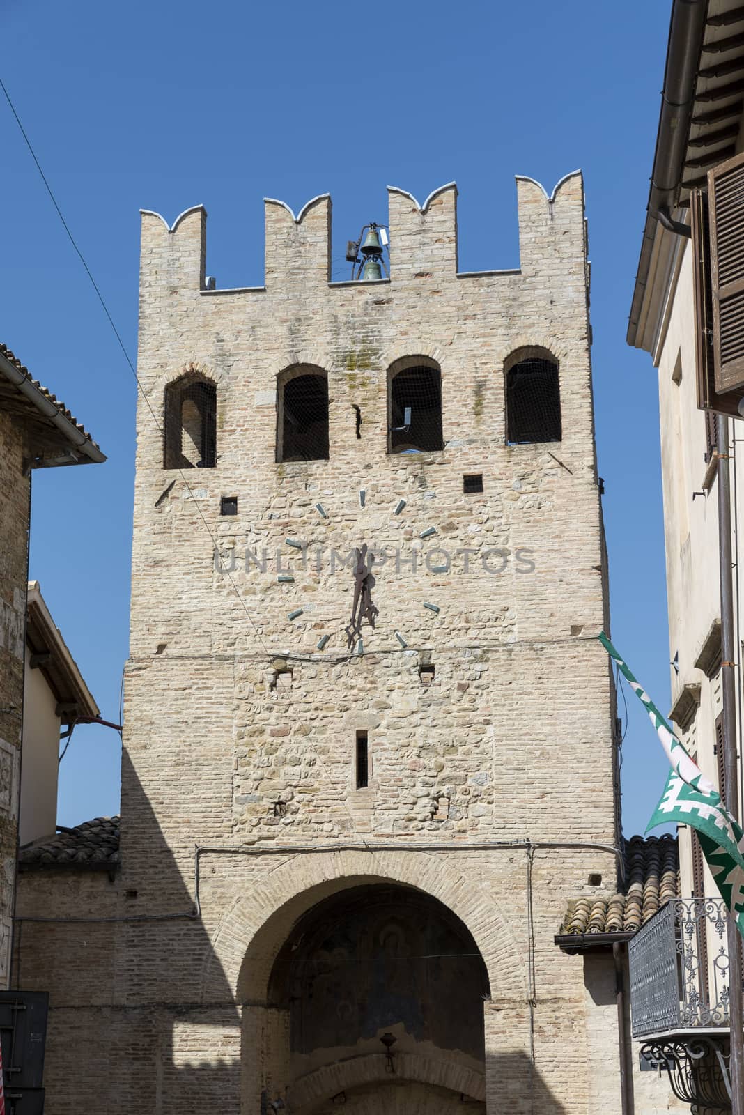 tower of Porta which leads to via Corso Goffredo Mameli, municipality of Montefalco by carfedeph